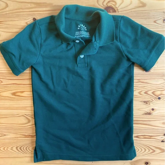 Primary Kids Green Uniform Pique Polo Shirt Bundle - Picture 3 of 3